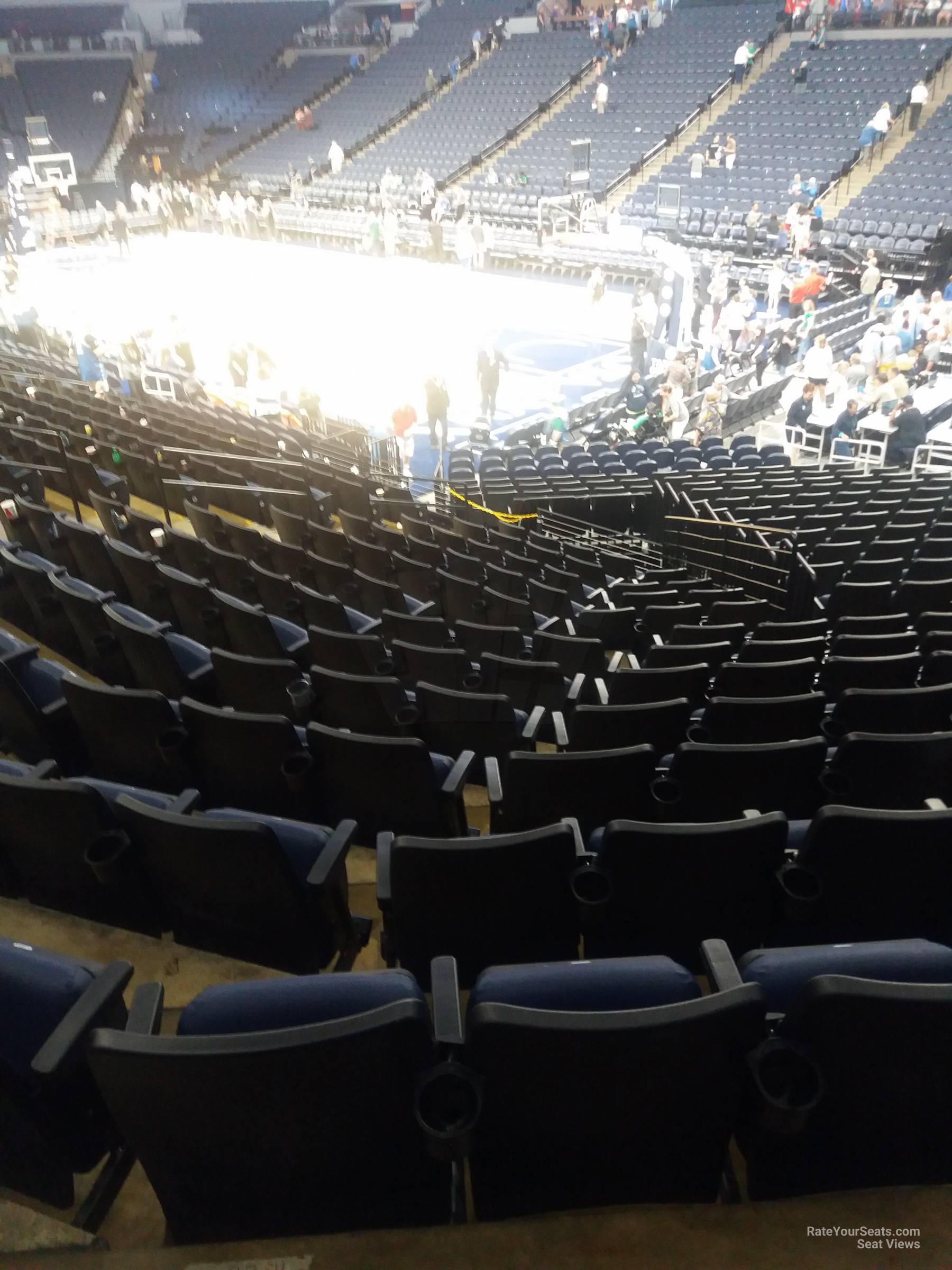 section 126, row n seat view  for basketball - target center